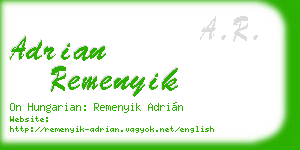 adrian remenyik business card